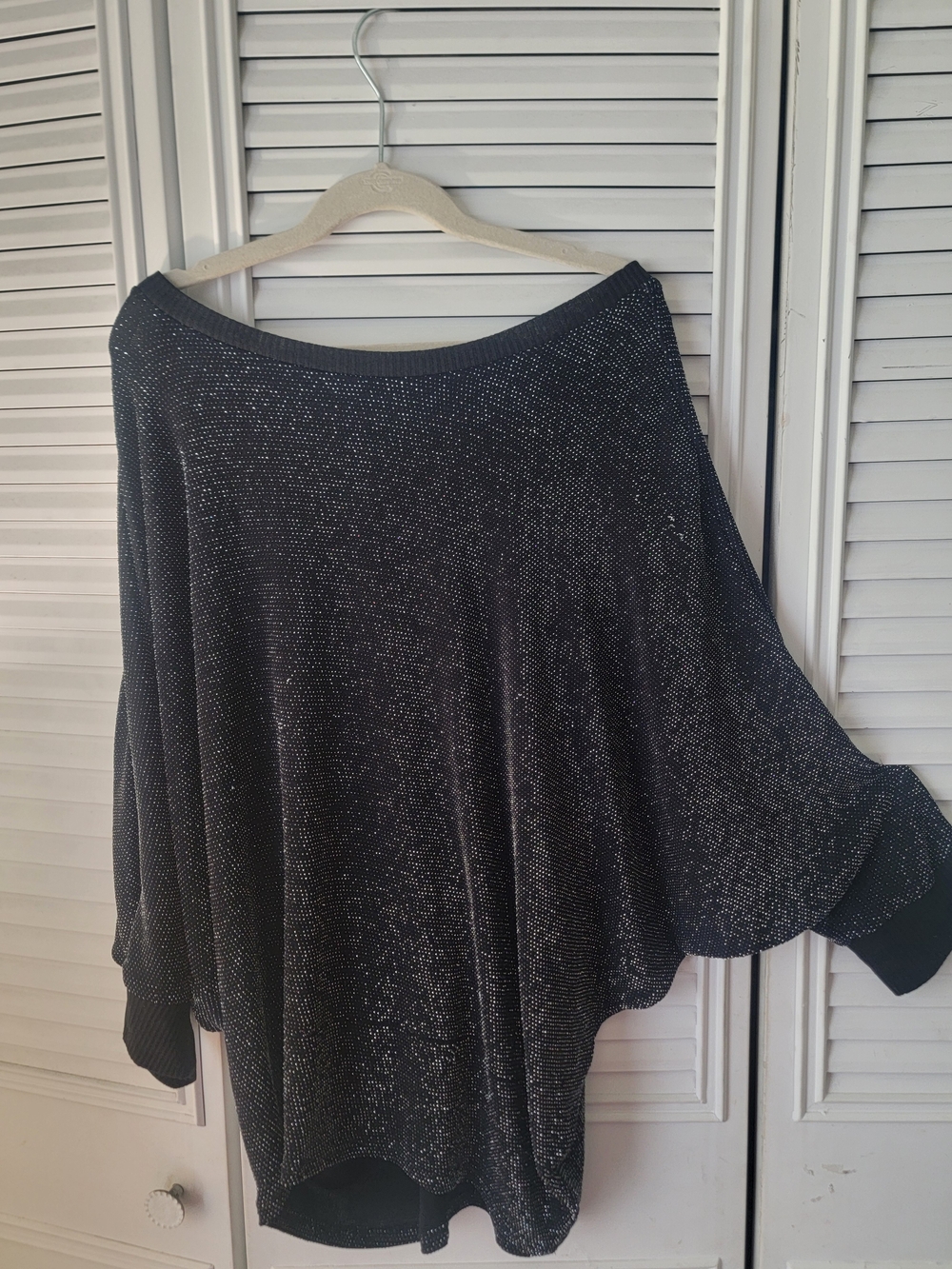 Black Sparkle Circle Skirt with Subtle Glitter
